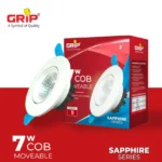 Grip COB SMD Glass Downlight 7w Moveable